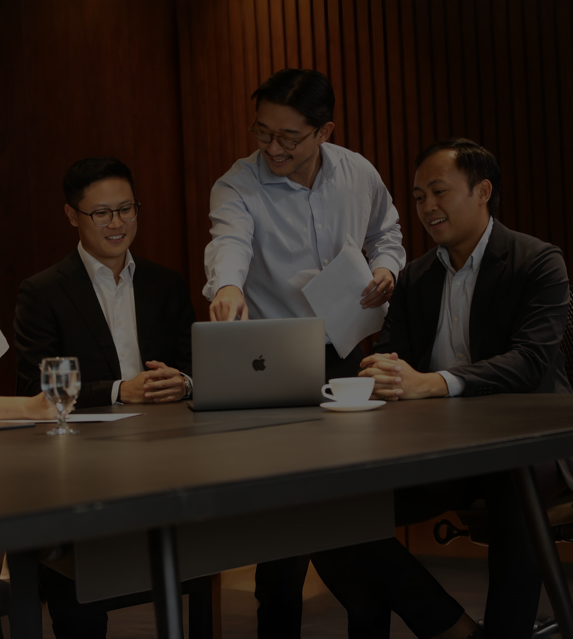 Team collaboration in a conference room
